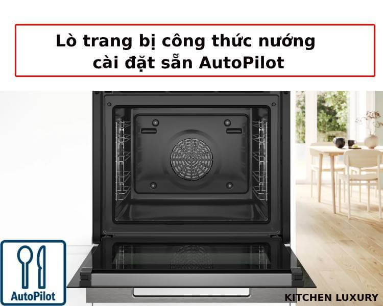 Chức năng tự động được cài đặt sẵn Auto Pilot của lò nướng Bosch HBG7341B1