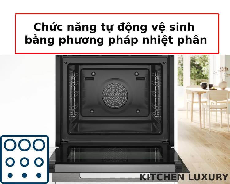 Chức năng tự động vệ sinh và làm sạch của lò nướng Bosch