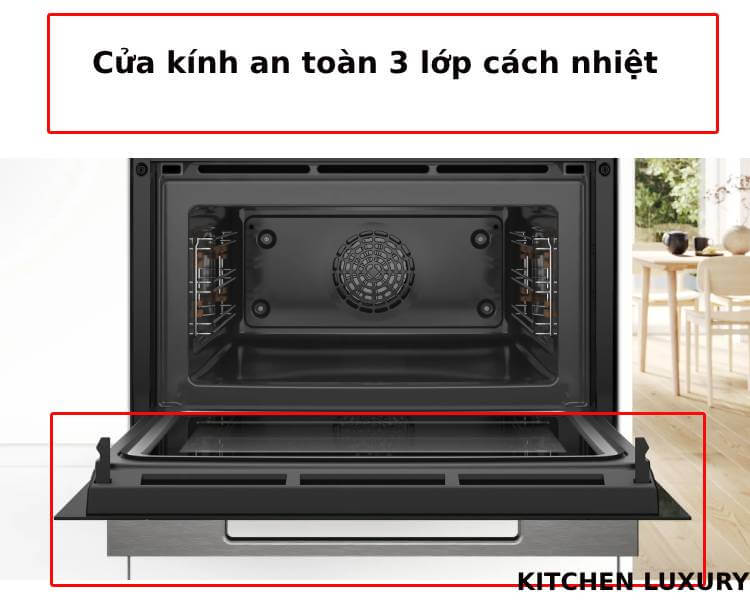 Cửa kính của lò nướng kèm vi sóng Bosch CMG7241B1