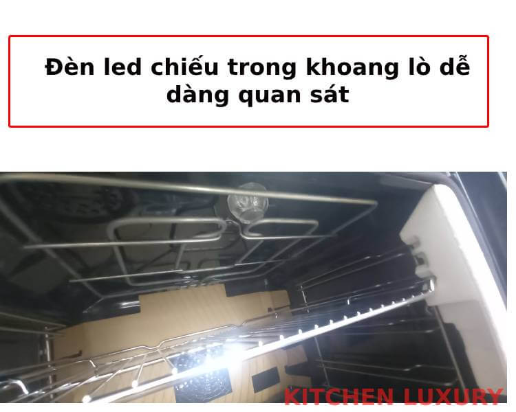 Đèn led chiếu trong khoang lò nướng kèm vi sóng Bosch