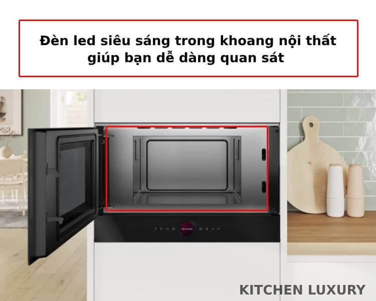 Đèn led siêu sáng trong khoang lò vi sóng Bosch BFL7221B1