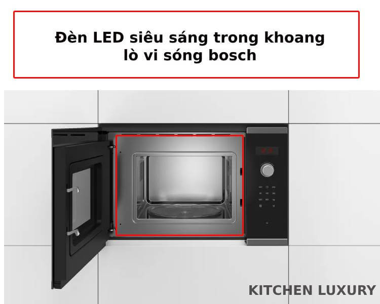 Đèn led trong khoang lò vi sóng Bosch BFL523MS0B