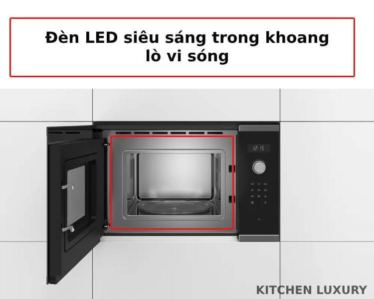 Đèn led trong khoang lò vi sóng bosch