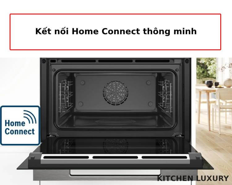 Kết nối Home Connect thông minh của lò nướng kèm hấp Bosch