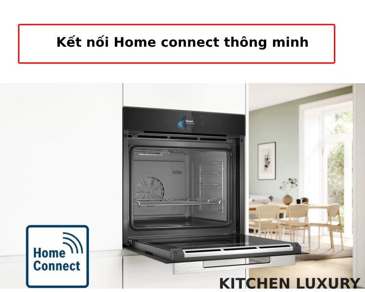 Kết nối Home connect thông minh của lò nướng kèm hấp Bosch