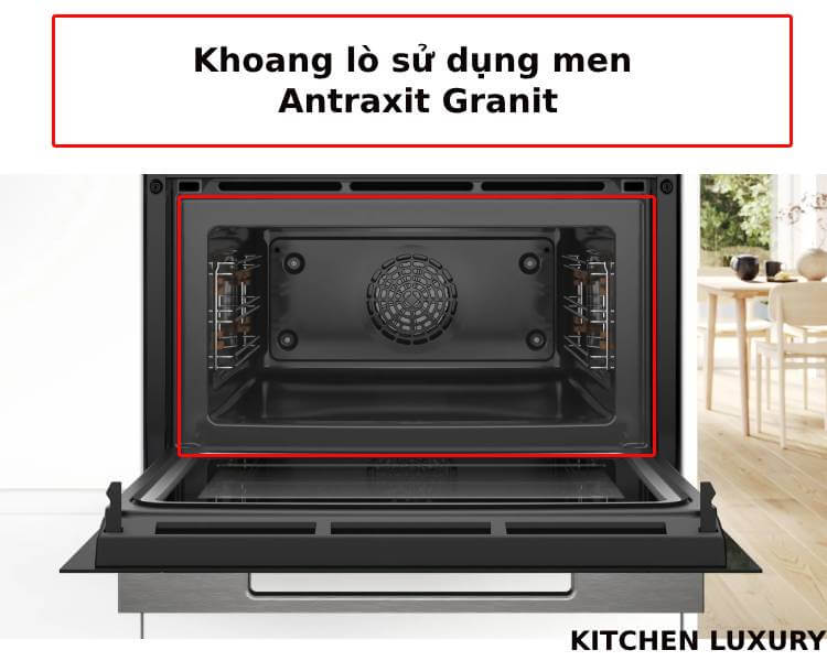 Khoang của lò nướng kèm vi sóng Bosch