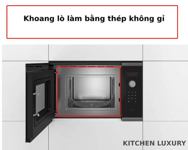 Khoang lò vi sóng bosch series 4 làm thép không gỉ