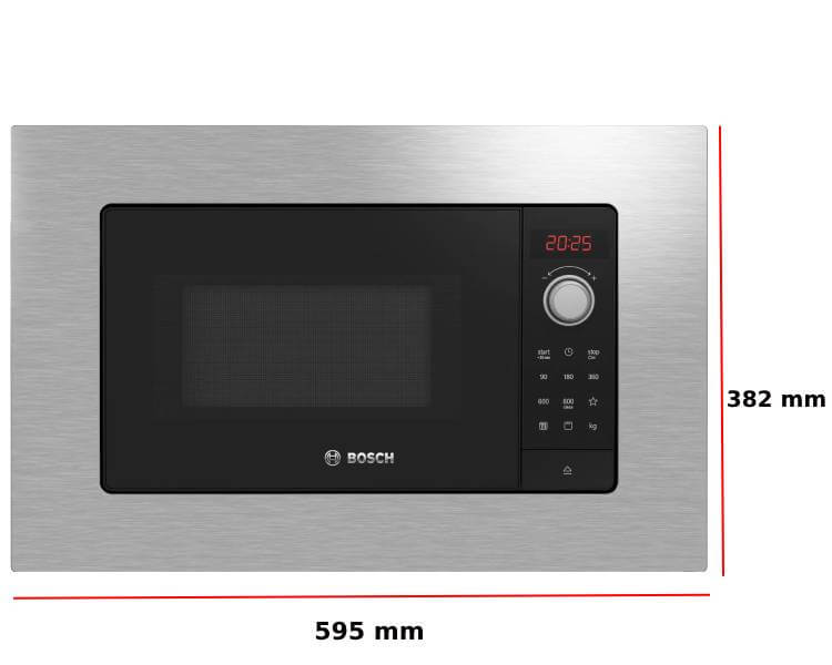 Kích thước tổng quan lò vi sóng bosch BEL623MS3