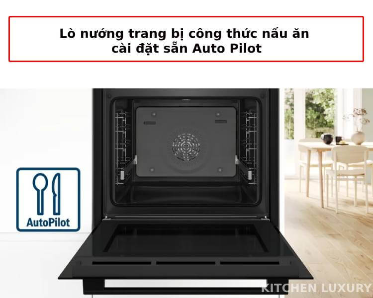 Lò trang bị công thức nấu ăn cài đặt sẵn