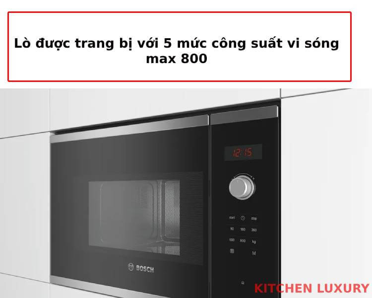 Lò trang bị mức công suất vi sóng Bosch BFL523MS0B