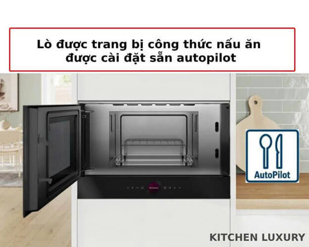 Lò vi sóng bosch series 8 trang bị công thức nấu ăn cài đặt sẵn Autopilot