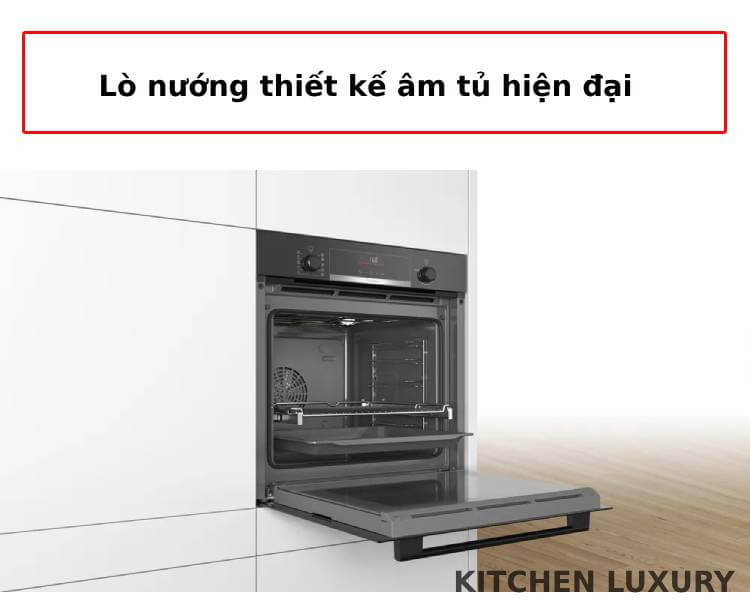 Thiết kế âm tủ hiện đại của lò nướng bosch