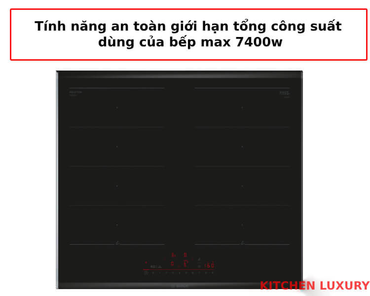 Tính năng an toàn giới hạn bếp từ Bosch PXX675HC1E