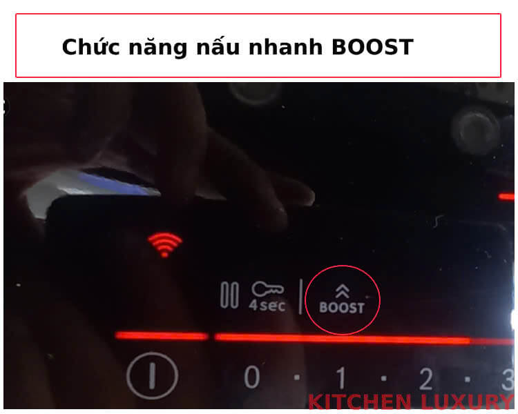 Chức năng nấu nhanh PowerBoost bếp từ Bosch