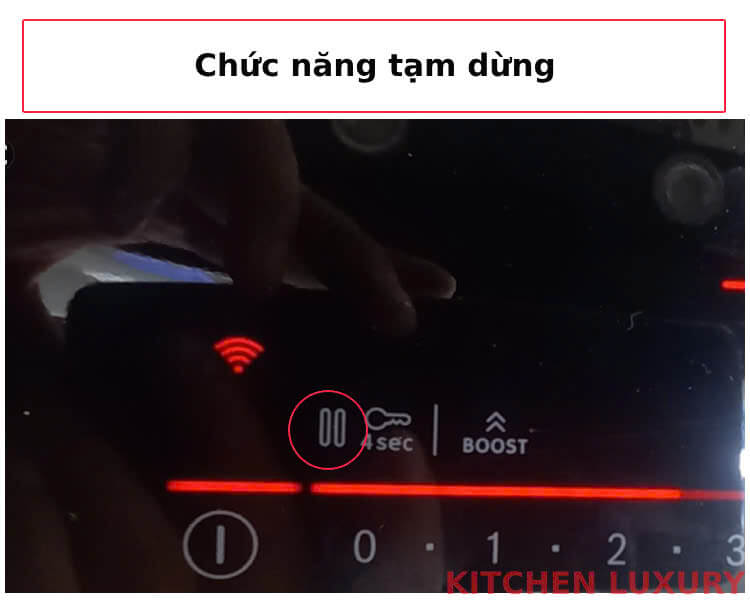 Chức năng tạm dừng bếp từ Bosch