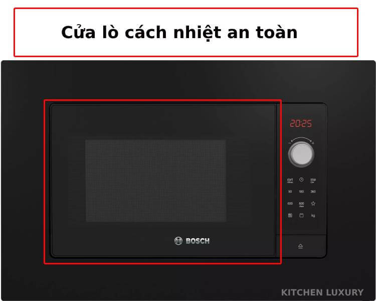 Cửa lò cách nhiệt của lò vi sóng Bosch