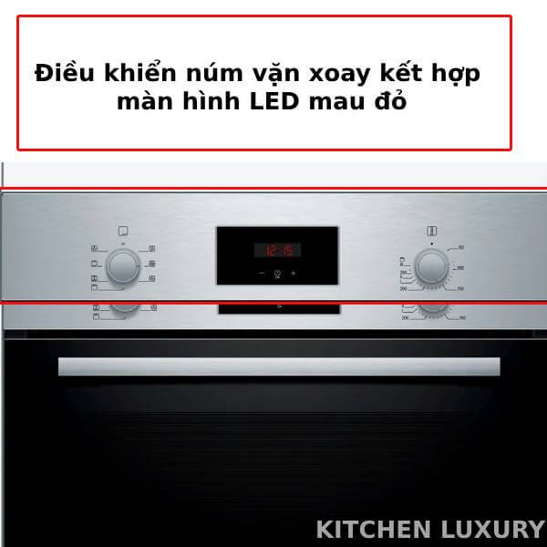 Điều khiển màn hình led và núm vặn lò nướng HBA534EB0K