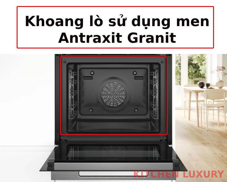 Khoang men Antraxit Granit lò nướng Bosch