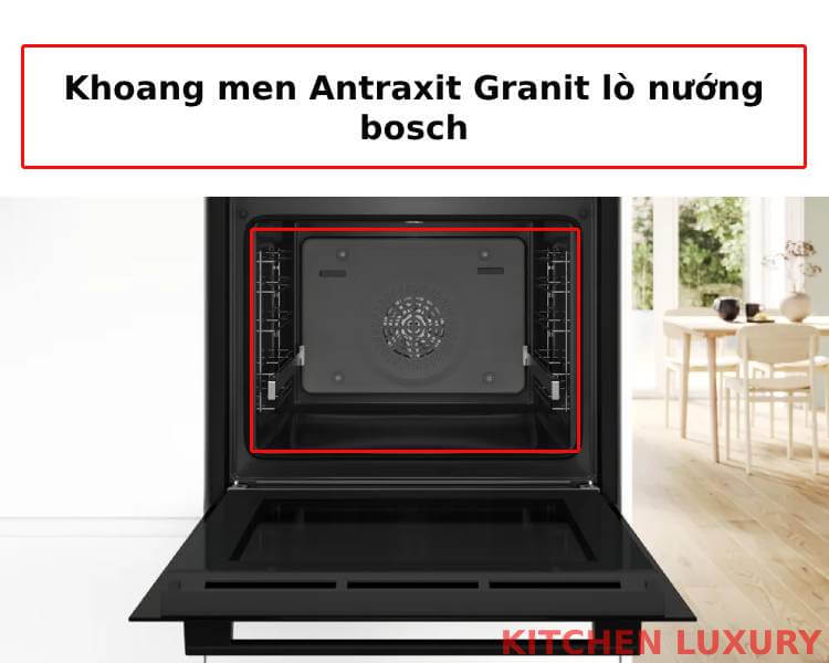 Khoang thép không gỉ của lò nướng bosch