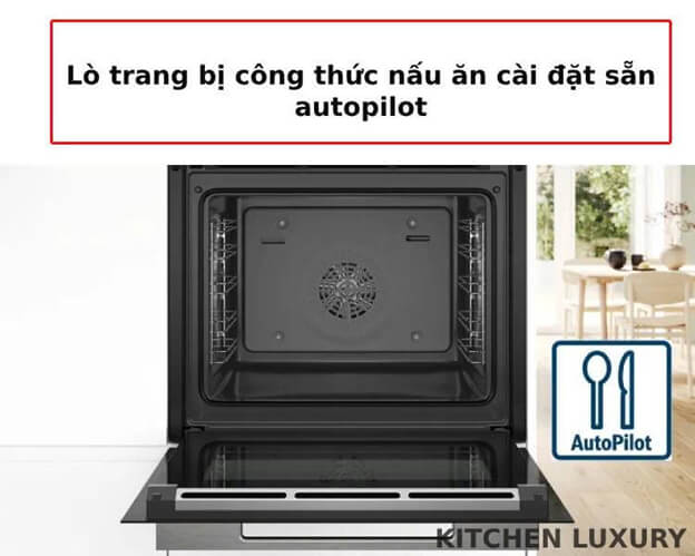 lò hấp Bosch trang bị công thức nấu ăn cài đặt sẵn AutoPilot