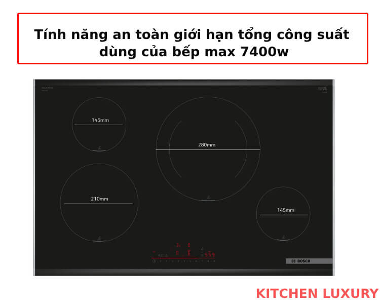 Tính năng an toàn giới hạn bếp từ Bosch PIE875HC1E