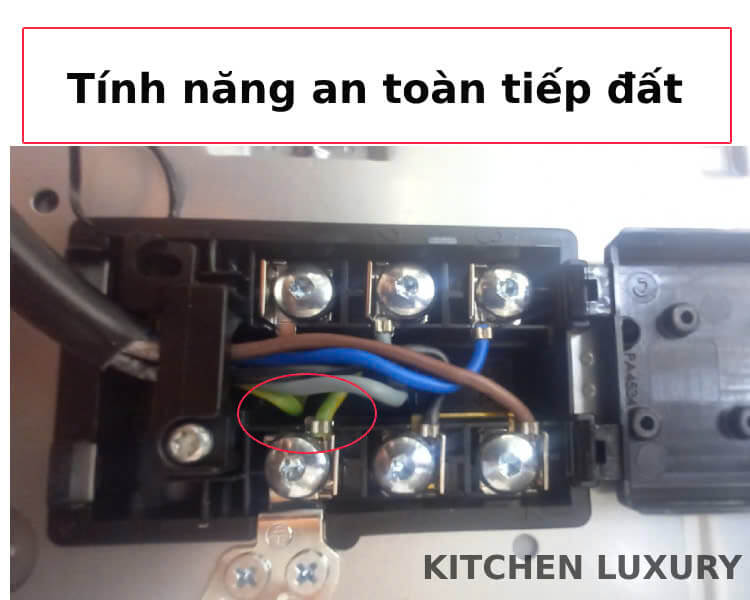 Tính năng an toàn tiếp đất bếp từ Bosch