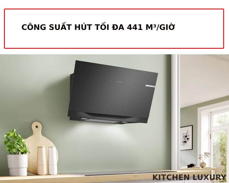 Công suất và mức tiêu thụ năng lượng máy hút mùi Bosch