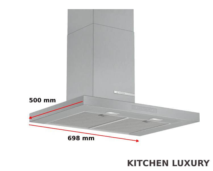 Kích thước máy hút mùi Bosch DWB77CM50