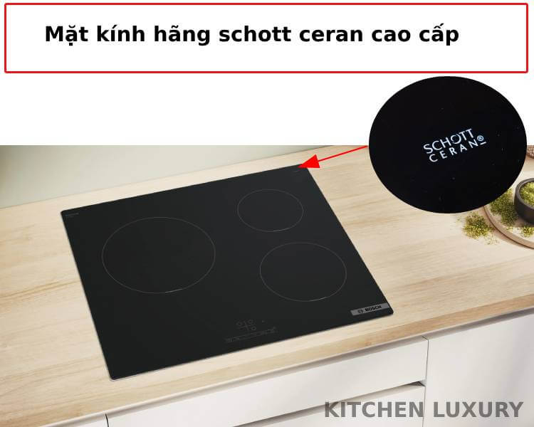 Mặt kính hãng schott ceran cao cấp bếp từ bosch series 4