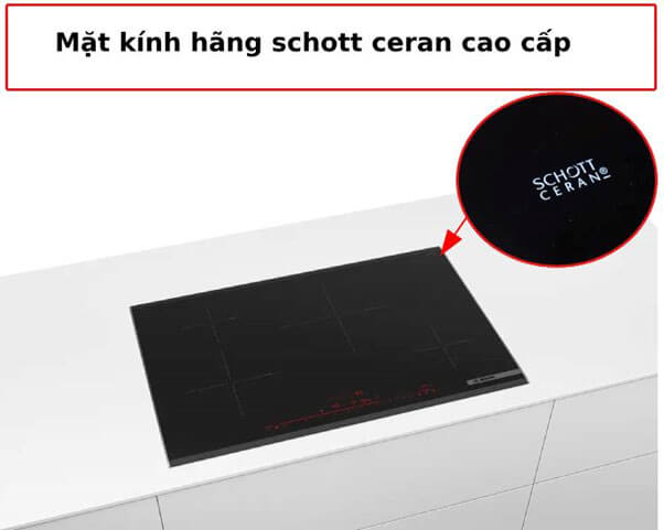 Mặt kính Schott Ceran bếp từ Bosch Series 8