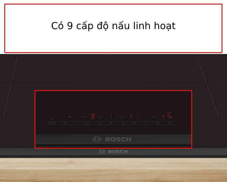 9 mức công suất nấu bếp PPI82569VN