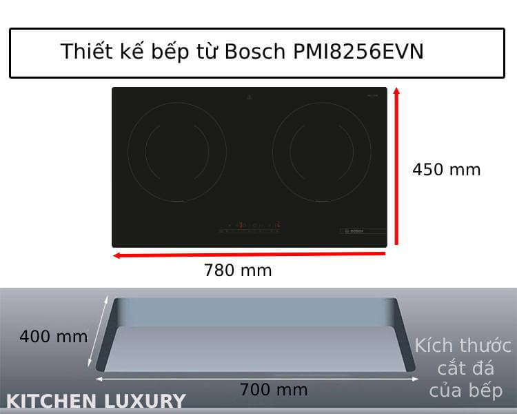 Thiết kế bếp từ bosch PMI8256EVN