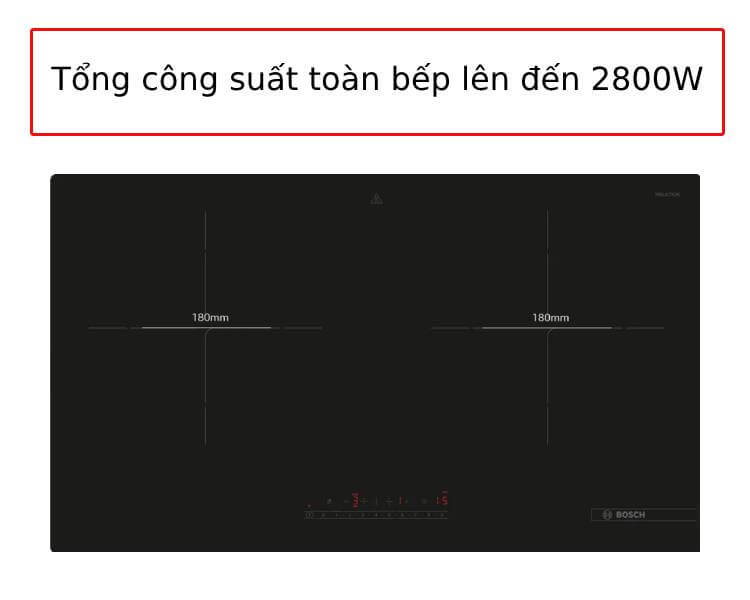 Tổng công suất bếp từ PMI82566VN