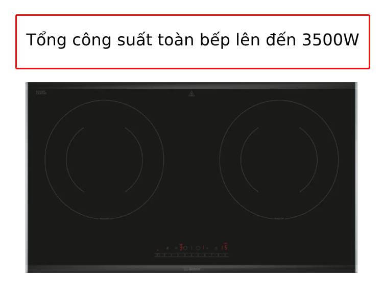 Tổng công suất toàn bếp từ âm PPI82566VN 