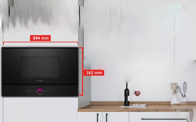 Thiết kế kiểu dáng kích thước lò vi sóng bosch